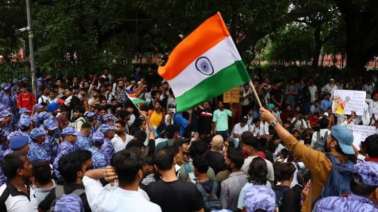 “Chalo Sansad” (Parliament March) organized by the Gen Z-led Cockroach Janta Party (CJP)